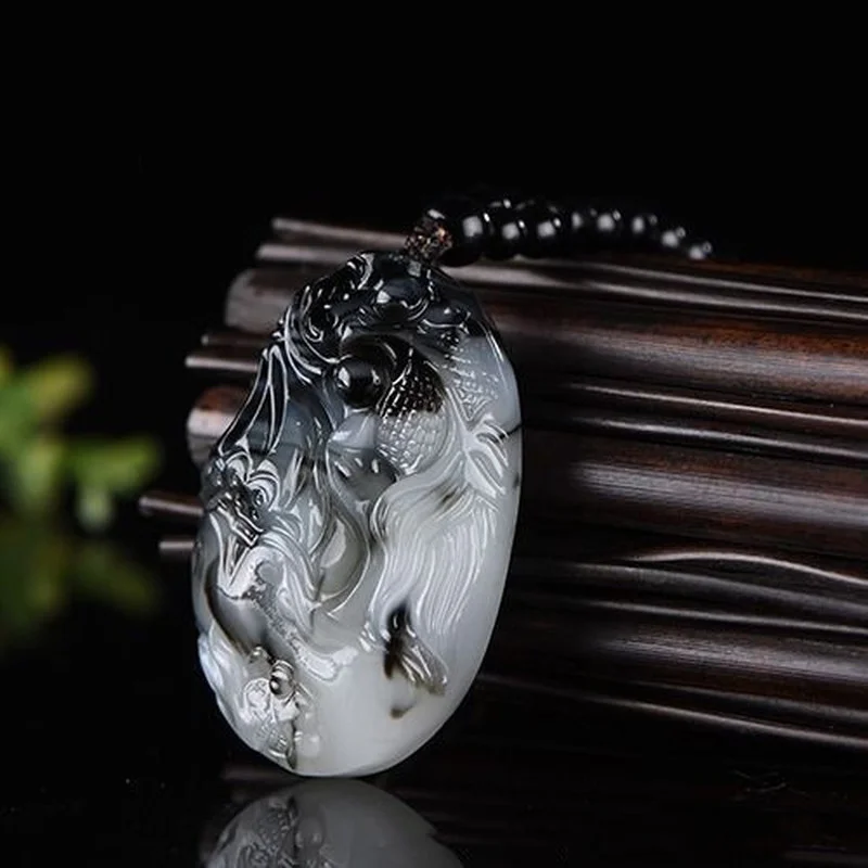 Xinjiang Hetian Jade Blue-and-white Jade Pendants