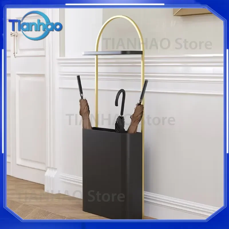 Nordic Multi-Functional Entryway Hub Waterproof Umbrella Stand Compact Lobby Umbrella Storage Solution for Hotel Office Home
