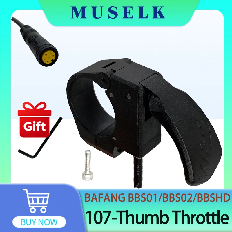 BAFANG 107X Left/Right Handel Ebike Thumb Throttle Compatible BBS01 BBS02B BBSHD 250W-1000W Motor for Electric Bicycle