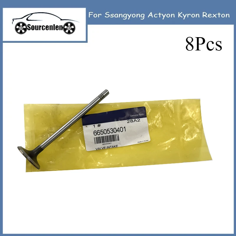 新しい 8 個吸気バルブ排気バルブ 6650530401 6650500427 双竜アクティオンカイロンレクストン