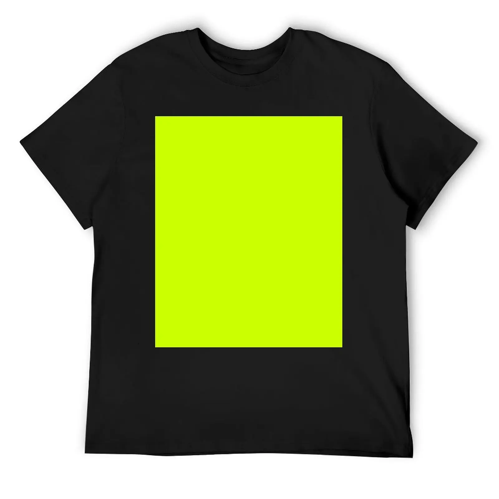 Fluorescent Yellow T-Shirt plain korean fashion summer top men t shirts high quality