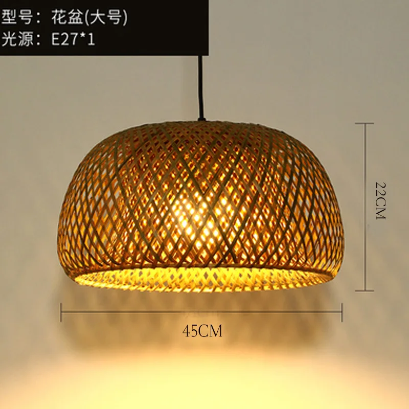 Withered Factory direct sales of retro hand woven lighting fixtures, hotel bar and homestay pendant lighting fixtures, bamboo wo