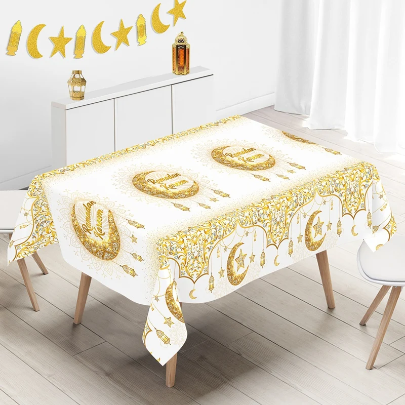 Ramadan Decor Tablecloth EID Mubarak Decor For Home 2026 Ramadan Kareem Islamic Muslim Party Eid Al Adha Gifts Happy Eid Al Fitr
