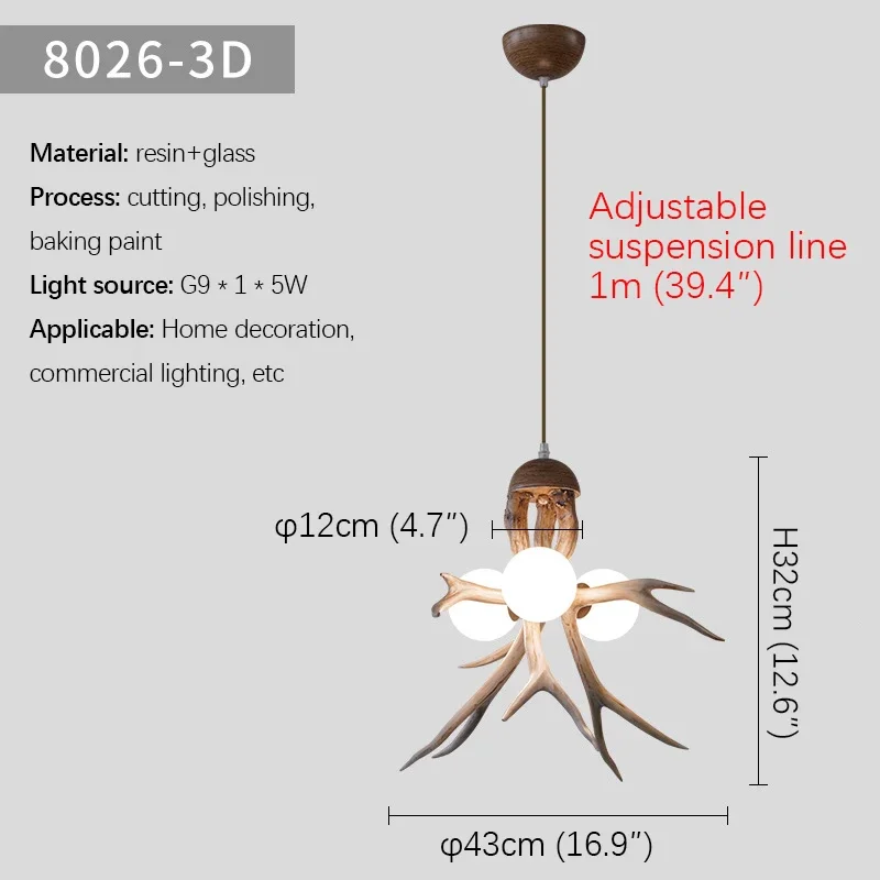Retro Antler hanglamp witte glazen bollamp lange henneptouwlamp Restaurant Bar Homestay keukeneiland Amerikaanse landelijke lamp