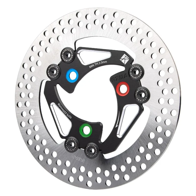 Floating disc 220 brake disc 7.0 electric motorcycle modified electric vehicle No.9 calf disc brake upgrade black (Maple G-B02)