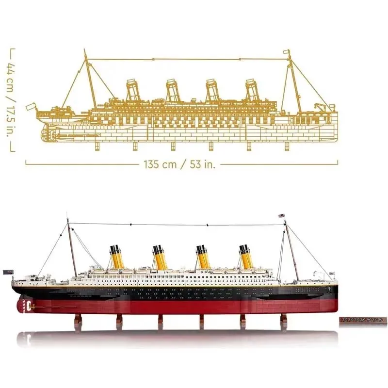 9090 Uds Titanic barco de crucero grande barco de vapor 99023 10294 ladrillos Juguetes de bloques de construcción regalos de cumpleaños y Navidad compatibles