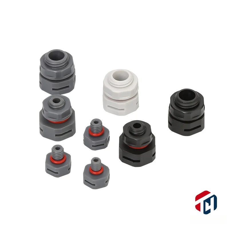 10Pcs Waterproof Cable Gland M5 M6 M8 M10 M12 M16 M20 Gray Plastic Seal Joint M24 M32 M40 Nylon IP67 White Cable Fixing Joint