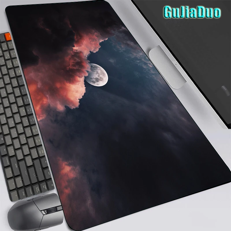 

GuJiaDuo Sky Moon Art Large Mouse Pad Computer Office Table Pad Gamer Non-slip Desk Mat Gaming Room Accessories Mousepad Carpet