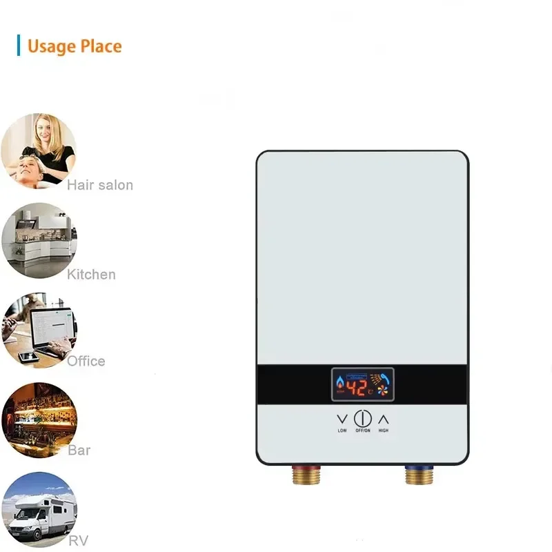 سخان مياه كهربي منزلي فوري المطبخ المطبخ تسخين سريع صغير درجة حرارة ثابتة سخان مياه الدش