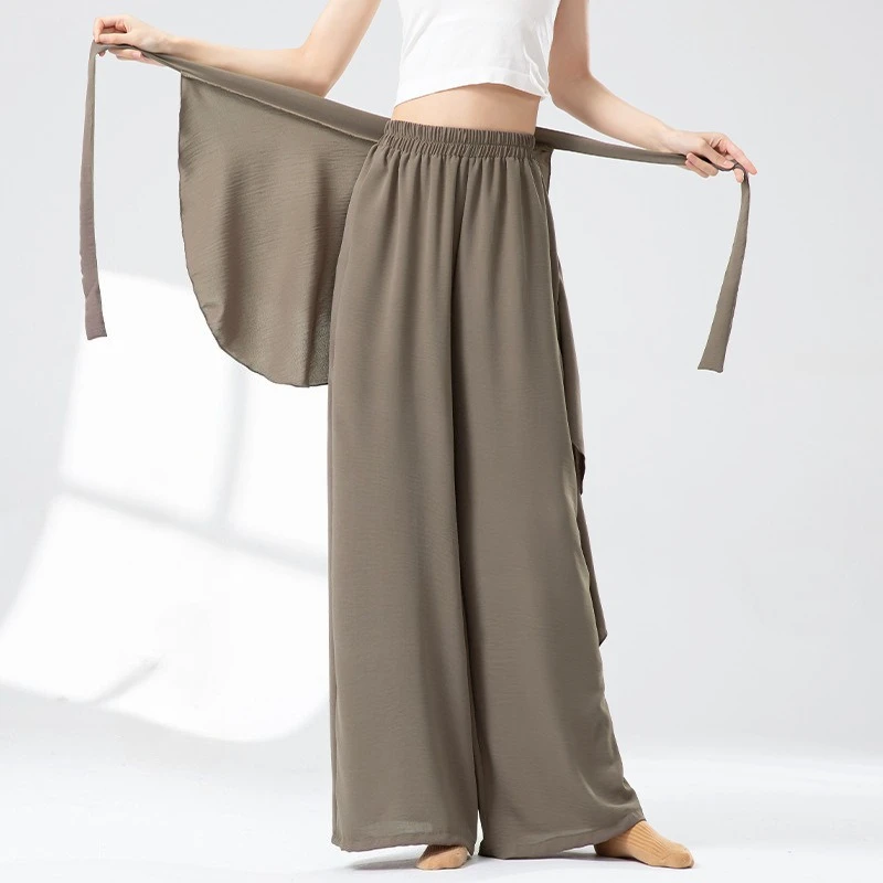 Classical Dance Women's Spring and Summer Loose High-waisted Wide-leg Modern Adult Chinese Elegant Exercise Pants