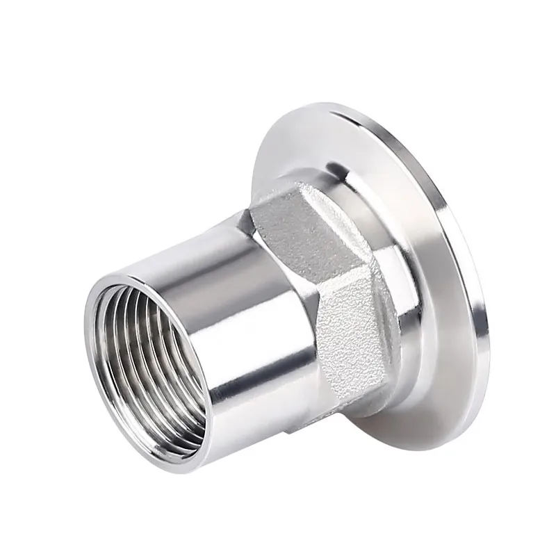 

1/2" 3/4" 1" 1-1/4" 1-1/2" 2" (DN15-DN50) SS304 Stainless Steel Sanitary Female Thread Hex Ferrule Pipe Fitting Tri Clamp Type