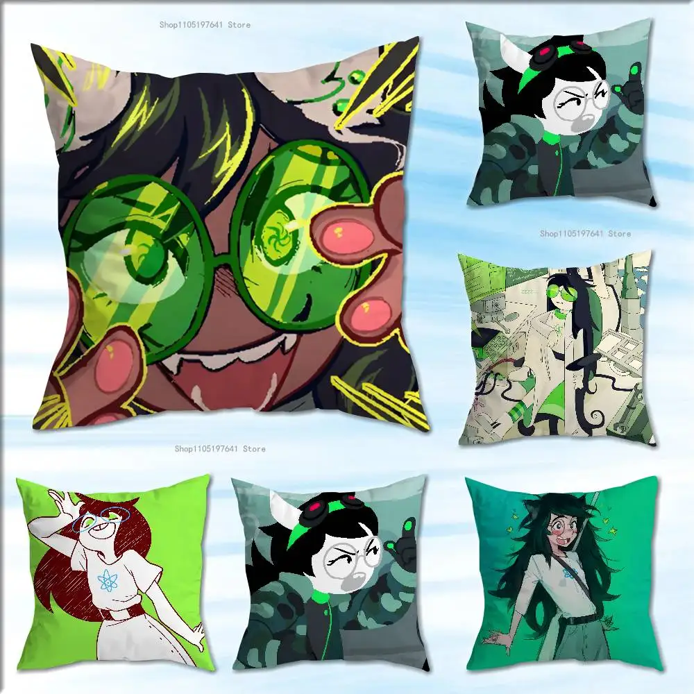 H-Homestuck J-Jade Harley Anime Celebrity Merchandise All-Match Printed Pillow Case Sofa Car Office Room Decoration Protector