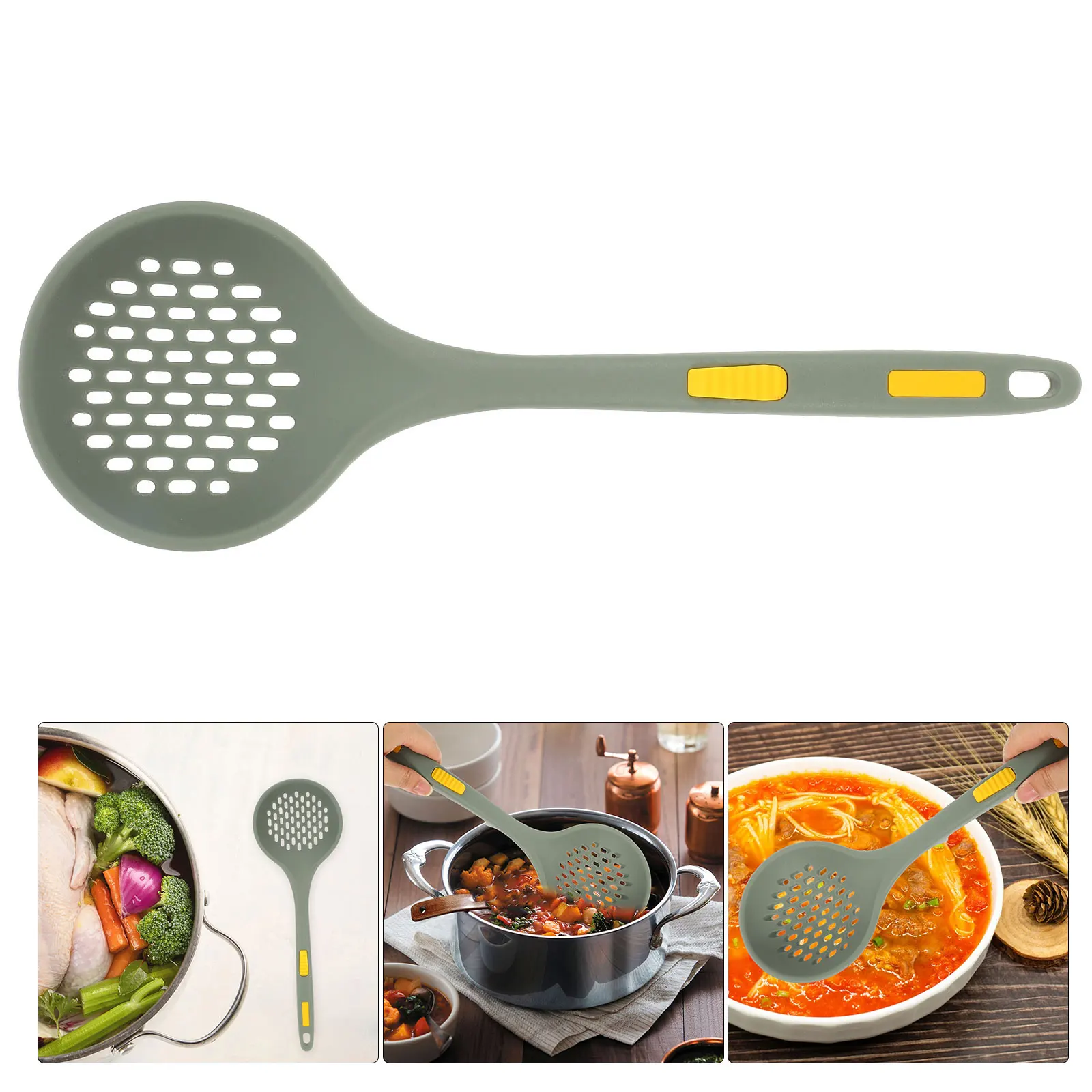 

Silicone Colander Pasta Noodle Food Skimmer Filter Kitchen Supplies Spaghetti Drainer Slotted Spoon Kitchen Strainer Spoon