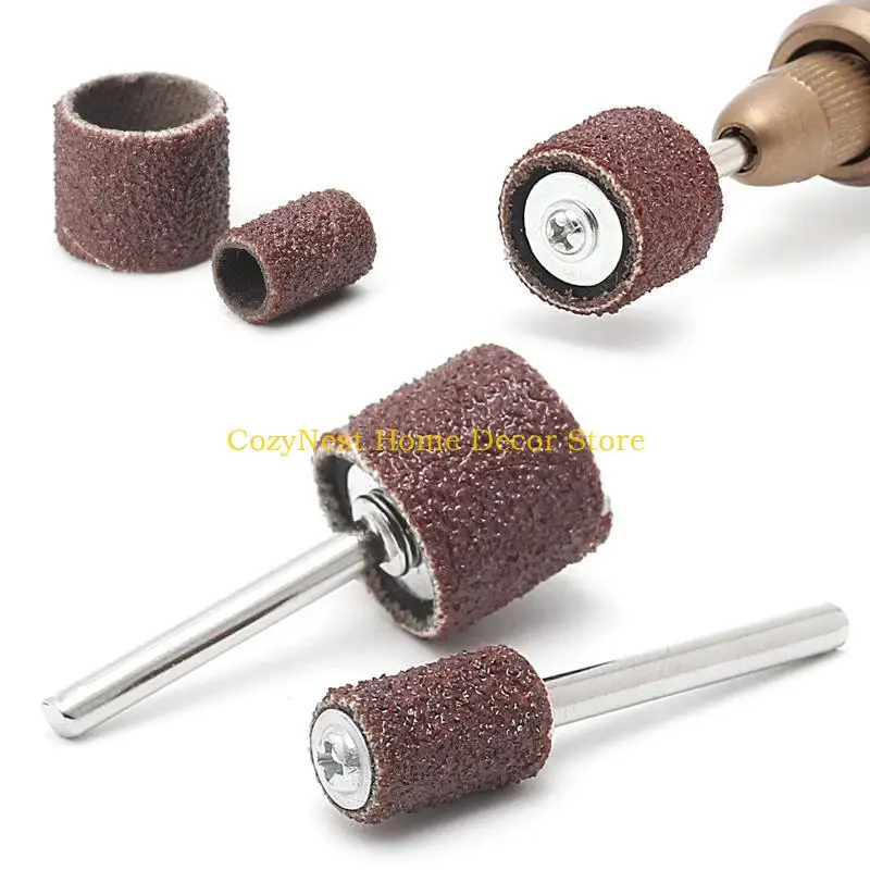 92MF 100 PCs "e 1/4" Sleeves Sleeves Drum Rubber 2 Mandrels