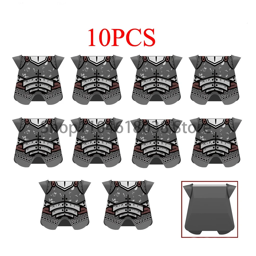 Green Dragon Raven Knights Shield Actionfiguren MOC Mittelalterliche antike Ritter Szene Baustein Kreatives Spielzeug für Kinder