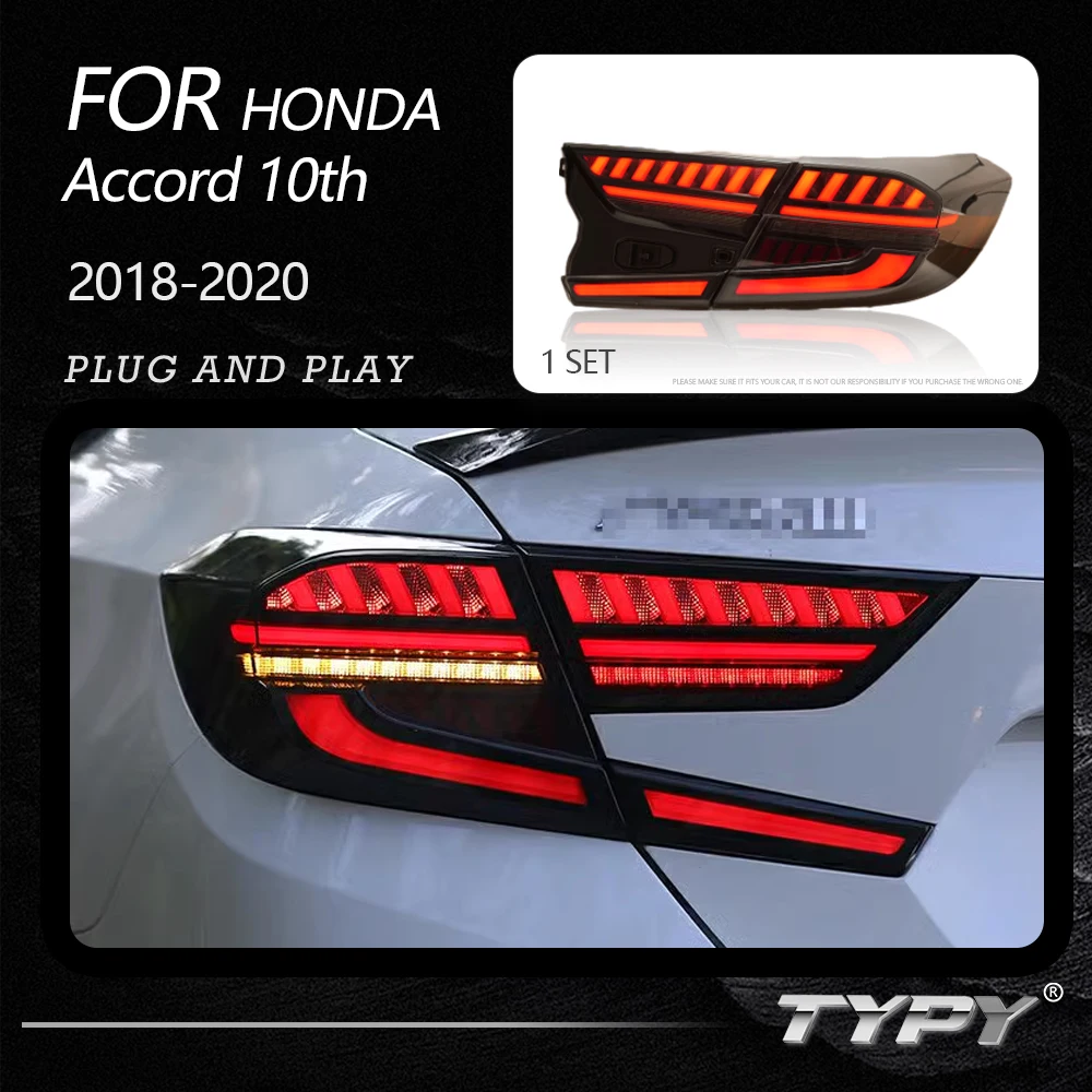 

TYPY Car Tail Lights For Honda Accord 10th 2018-2020 LED Car Tail Lamps Daytime Running Lights Dynamic Turn Signals