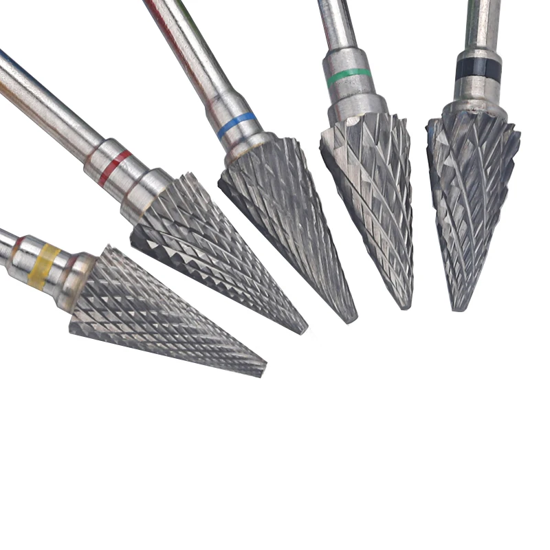 

Tip Tungsten Carbid Nail Drill Bits Electric Manicure Milling Cutters Drill Bit Accessory for Nail Gel Polish Remover Nail Tools