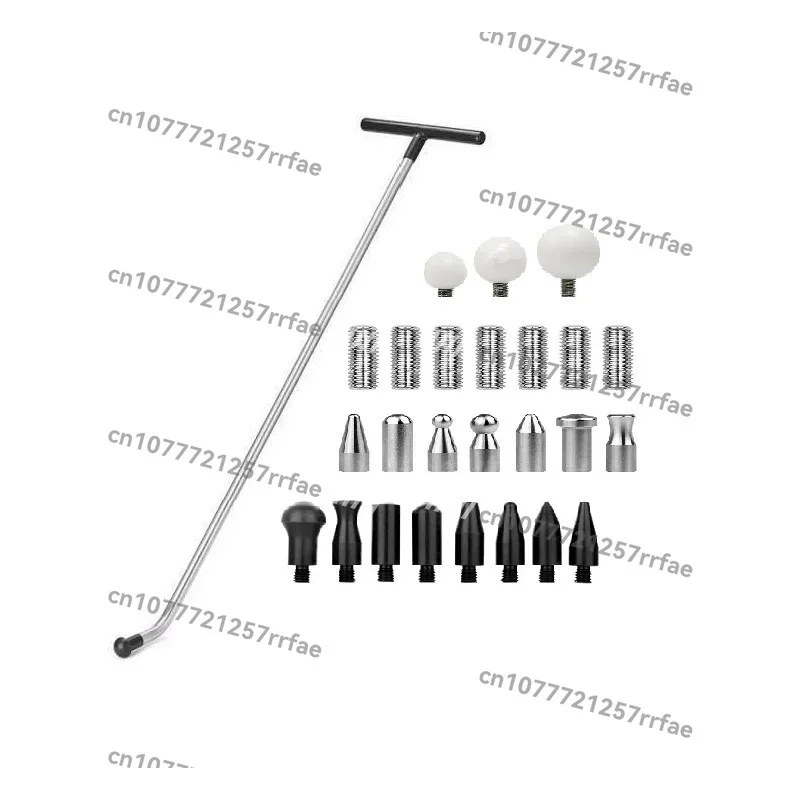 

Car Depression Repair Tool Crowbar Hook Combination Set Pit Recovery Manganese Steel Ejector Rod Replaceable Repair Head