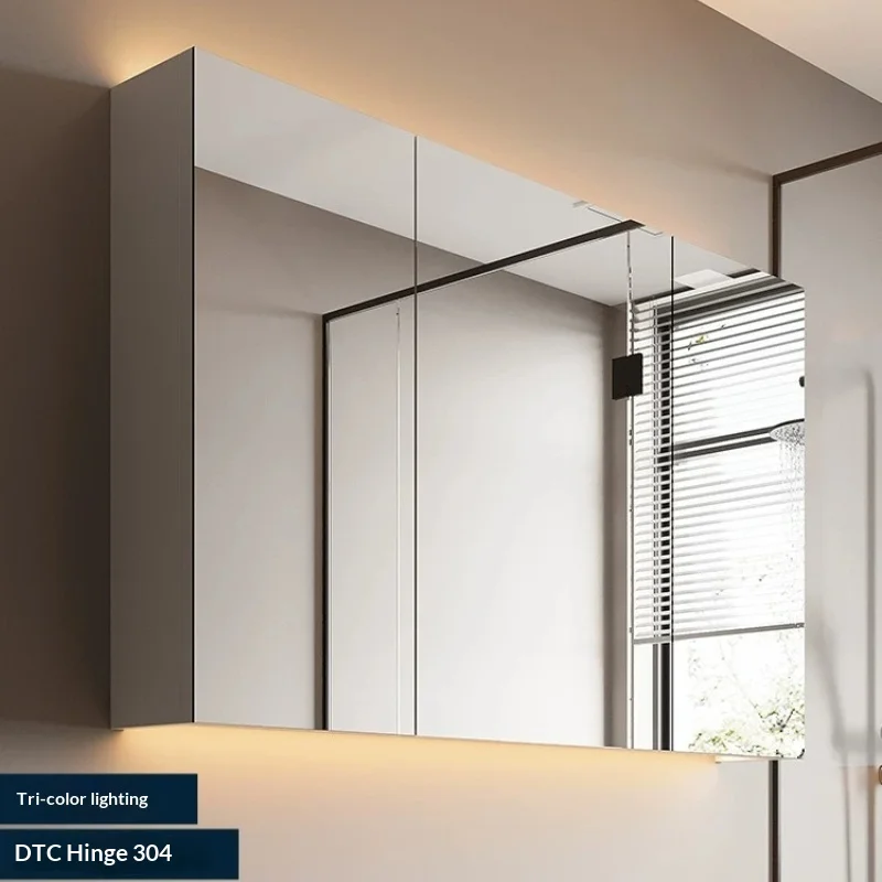 

Зеркало для ванной с LED-подсветкой, настенное, с защитой от запотевания, сенсорным управлением, регулировкой яркости, большое прямоугольное современное зеркало для макияжа Abiraterone