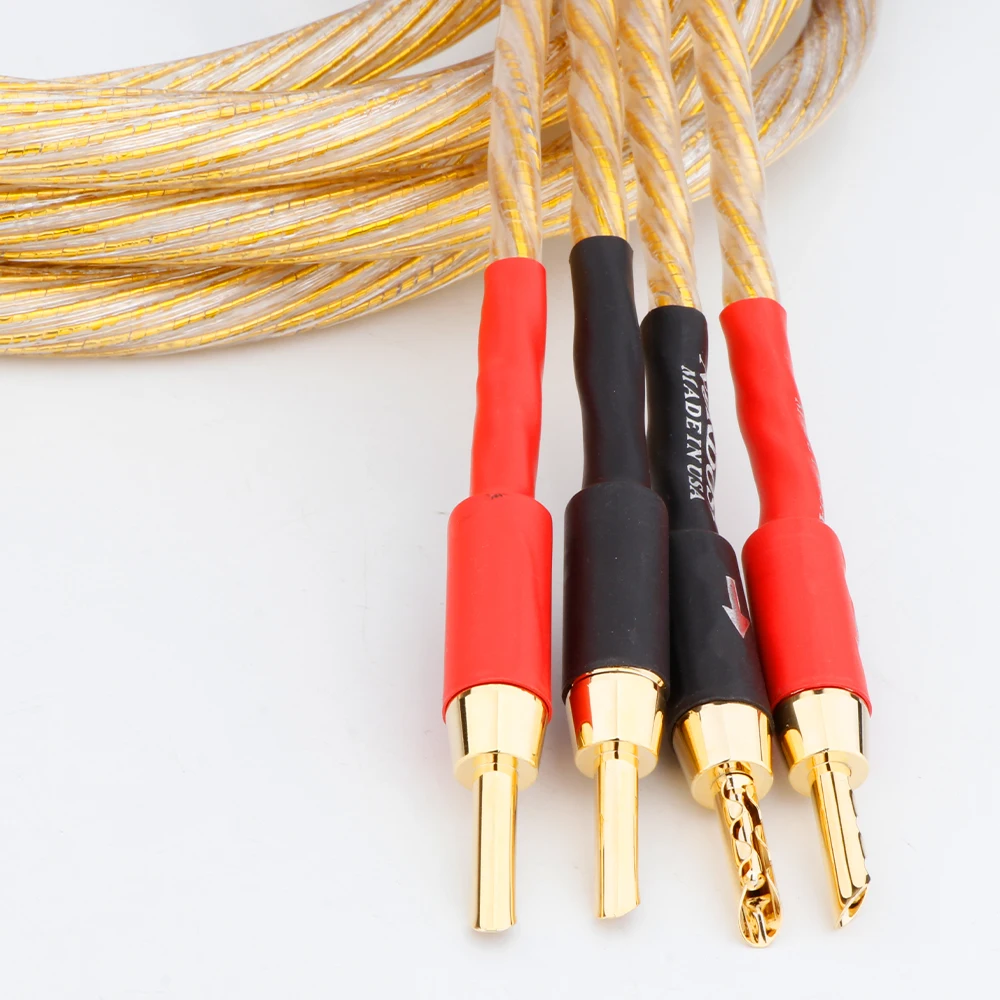 High Quality Nordost ODIN 2 Gold Hifi Speaker Cable Banana Plug Biwire Electric  for Amplifier CD Loud Speaker Wire Audio Line