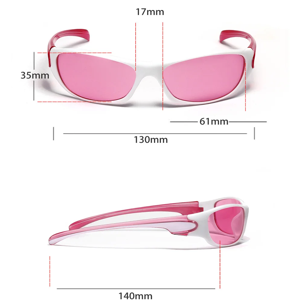 Y2K-Lunettes de soleil colorées pour hommes et femmes, lunettes de cyclisme en plein air, lunettes de sport, cadre nar, personnalité de la mode, Hip Hop, nouveau