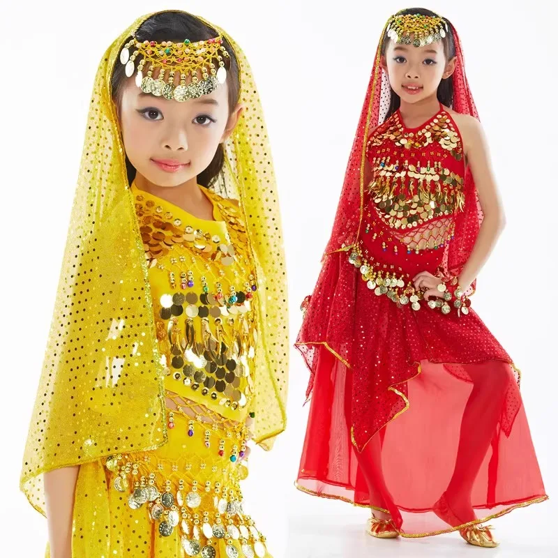 Customized New Children's Day Belly Dance Costume Performance Set Highlight Skirt