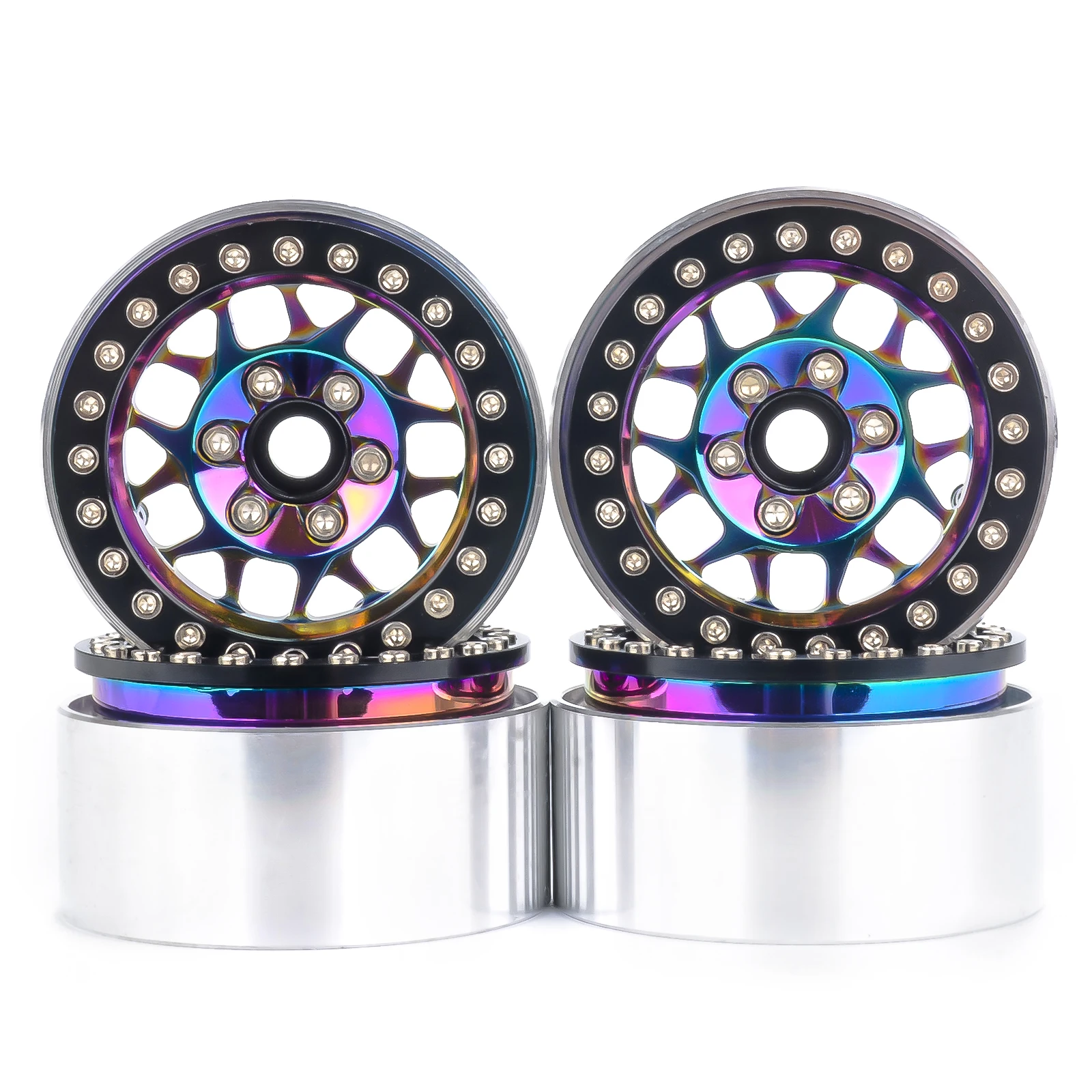 PYFORE 1.9インチ クライミングホイールハブ 4個タイヤ 56x31mm 12mm六角コネクター 1/10 1/8 RCモデルカー クローラーアクセサリー用