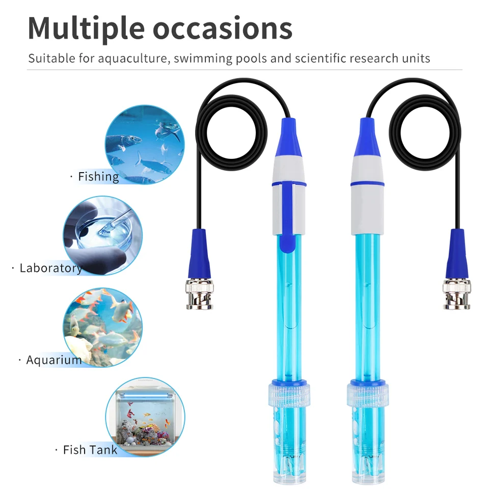 Produktbild von Tyenaza PH 201H PH-Elektrode – Hochpräzise Labor-Sonde Mit BNC-Anschluss, 0,01 PH Genauigkeit – Für Aquarium, Hydroponik & Pool