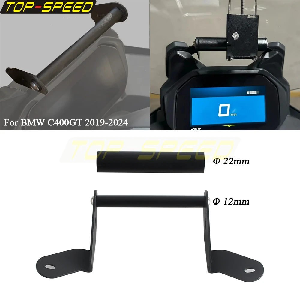 Motorcycle Phone Holder Mobile 12mm 22mm Phone Holder Stand Support GPS Navigation Bracket Mounts For BMW C400GT 2019-2024 2020