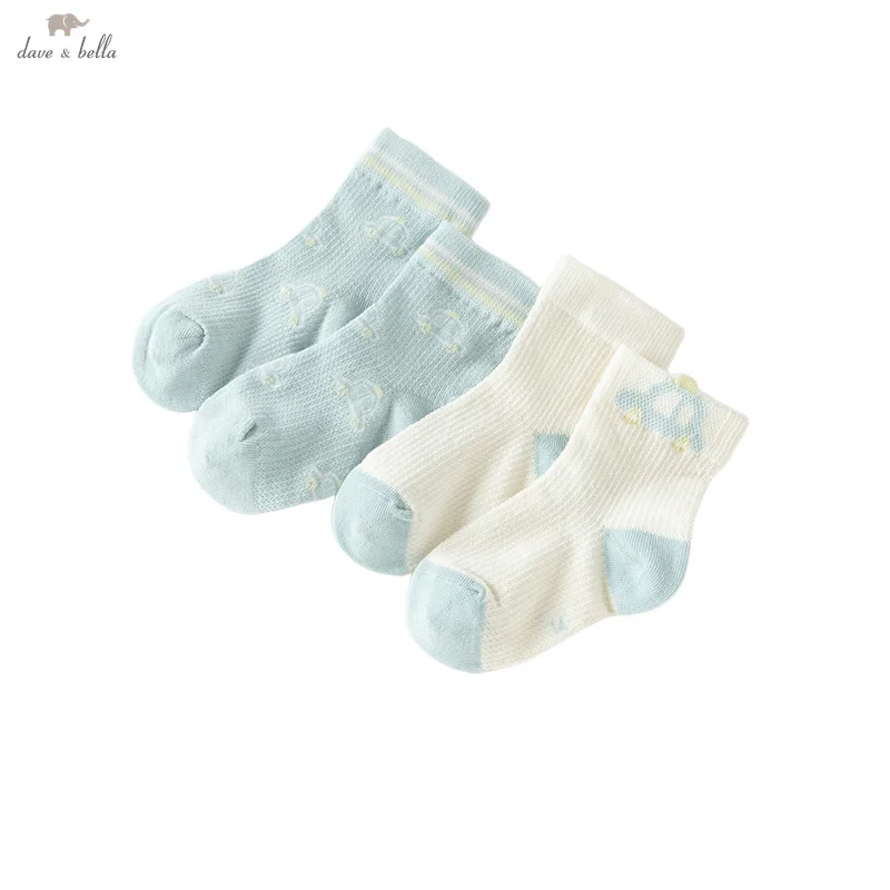 

Dave Bella Summer Children's Thin Shorts Socks Cartoon Car Pattern Boys Baby Elastic Breathable Socks Cute Comfortable DB2251679