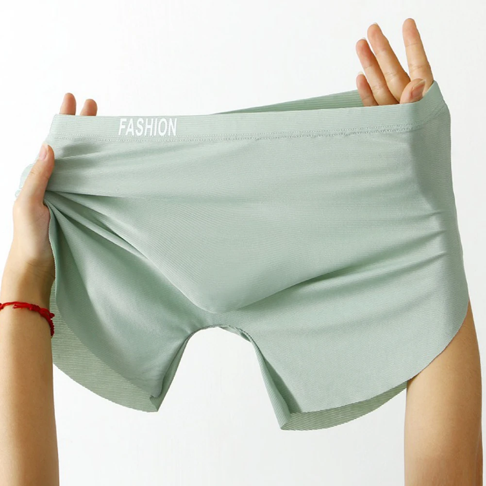 Men Underwear Ice Silk Briefs Arrow Pants Pouch Bulge Underpants Male Panties Plus Size Shorts Breathable Trunks