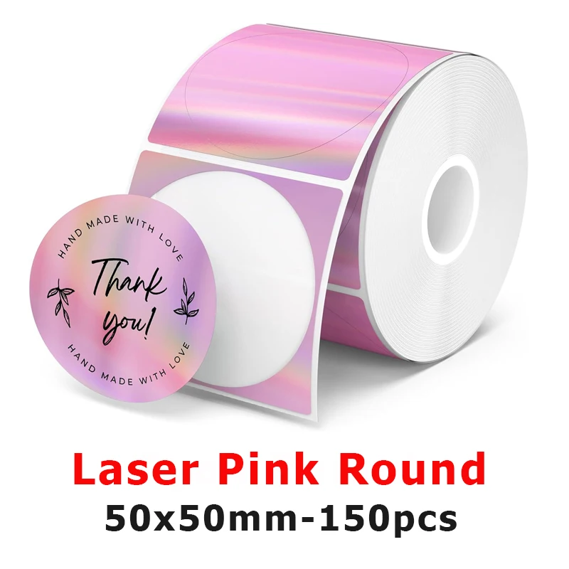 Munbyn/Nelko Holografische Laser Label Sticker Mat Zilver Thermisch Papier voor M110 M220 M200 E210 P50 PM220 DETONG P1 WP9520 Maker