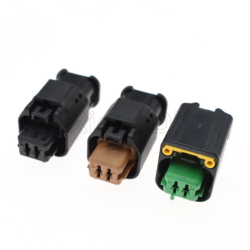 1-20 Set 2 Hole Way 3 Type 1801176-5 Automotive Sensor Connector Cable Socket For Peugeot Citroen