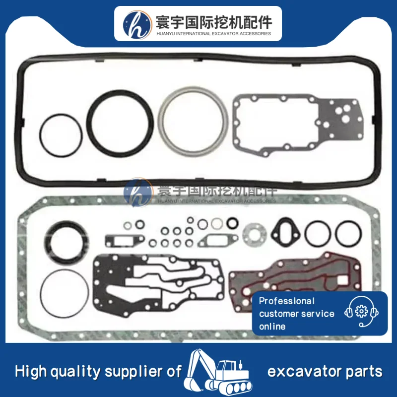 

4955230, комплект нижних прокладок двигателя, совместимый с двигателем серии Cummins ISB QSB, дизельный генератор, запасные части для двигателя, часть оборудования
