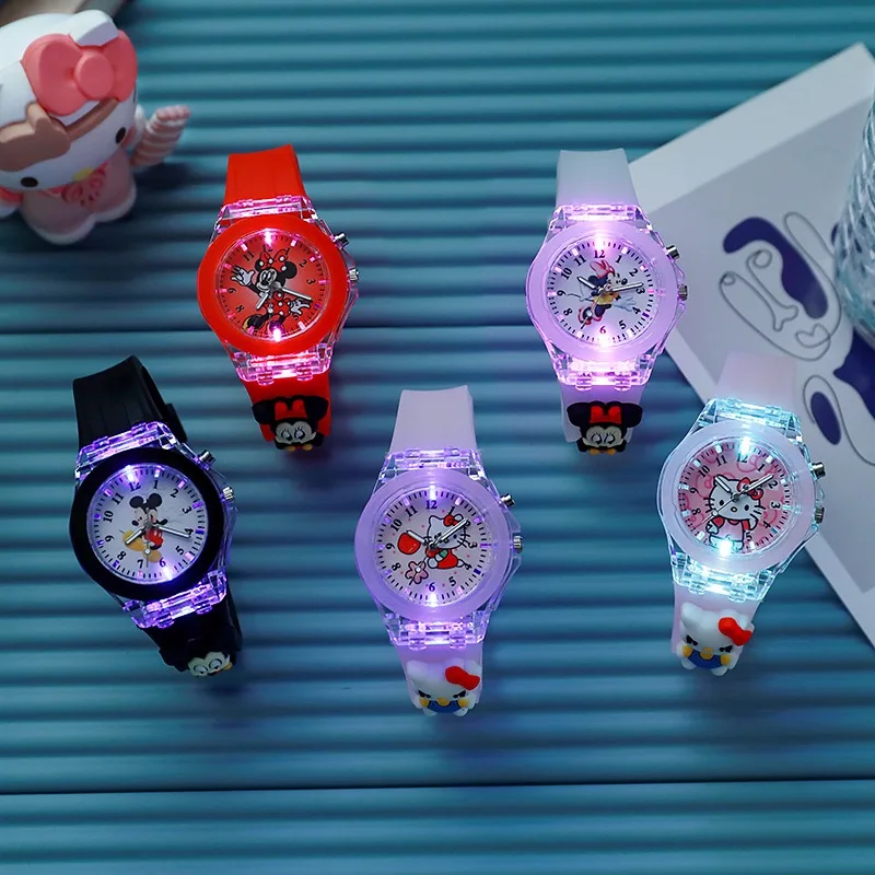 New Mickey Mouse Children Watches Cartoon Figure Doll Boys Girls Birthday Gifts Quartz Clock - view 5