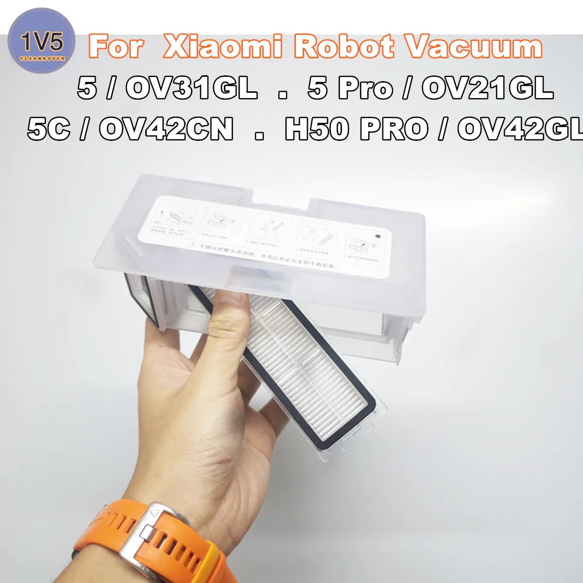 Original Dust Box HEPA Filter For Xiaomi Mijia Vacuum 5 / 5Pro / 5C / H50 Pro Robot Vacuum Cleaner Accessories Dustbin