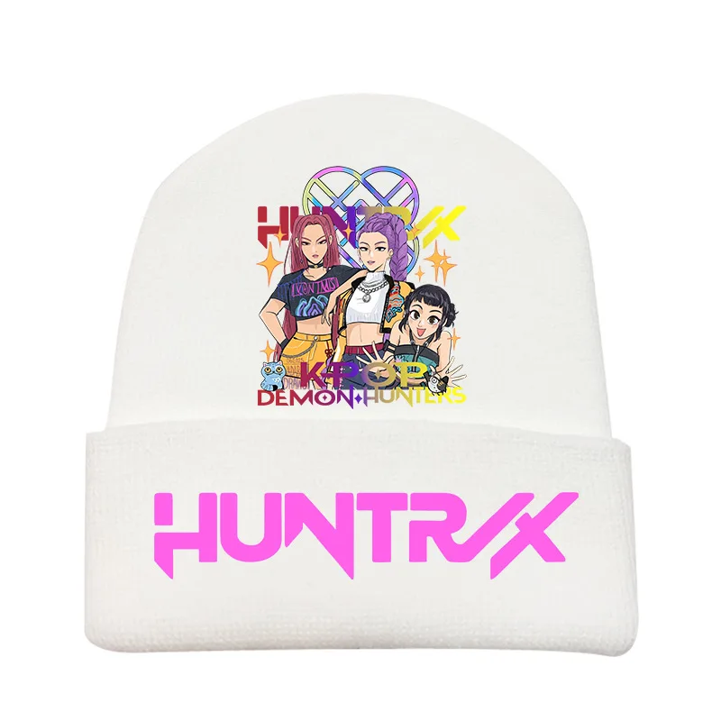 Gorros de punto k-pops para hombre y mujer, gorros Kawaii de demonios, gorro cálido para exteriores, gorro de Cosplay de Anime Mira Rumi Zoey Hunters, regalo de Navidad, 6 uds.