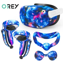 Funda protectora de silicona para Oculus Quest 2, accesorios para controlador VR, cubierta para cabeza de agarre, cubierta facial, almohadilla para ojos, regalo de Navidad