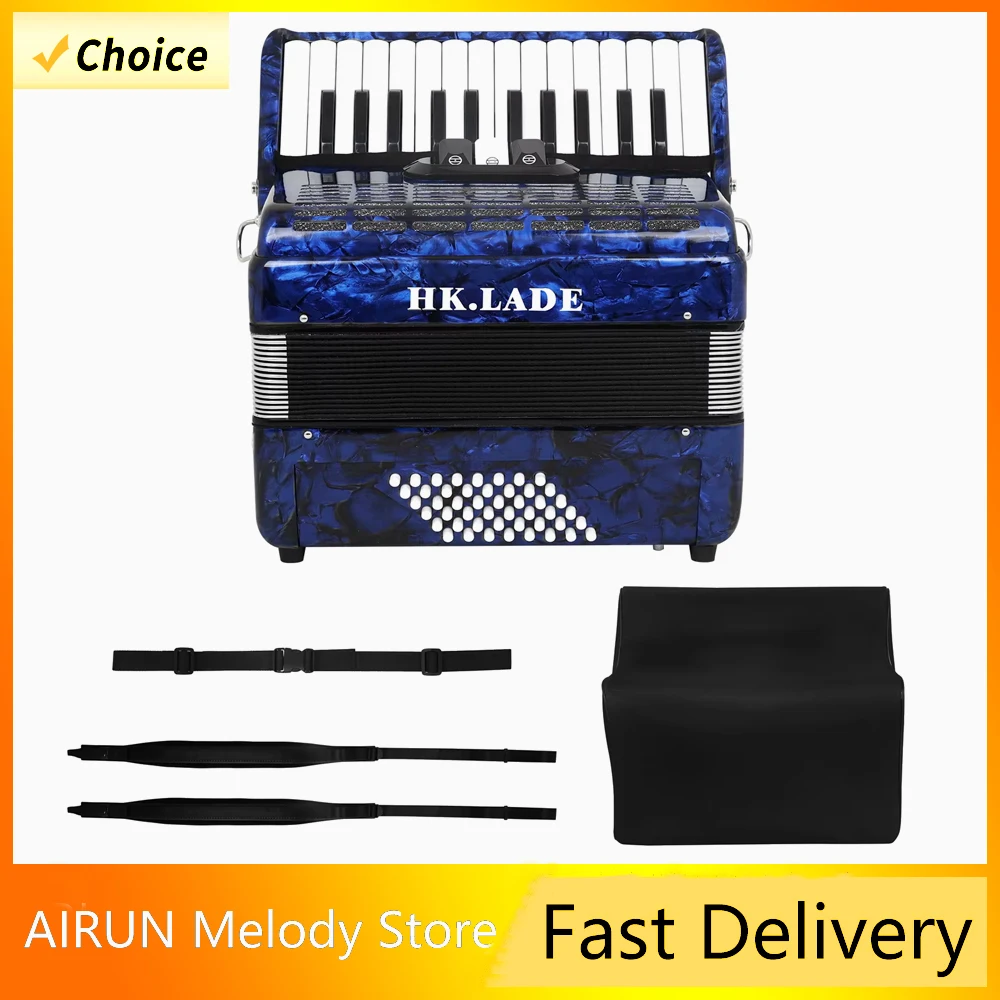 

HK · LADE 26-клавишный темно-синий аккордеон, деревянная структура, аккордеон, клавиатура, инструмент, аккордеон, подходит для начинающих