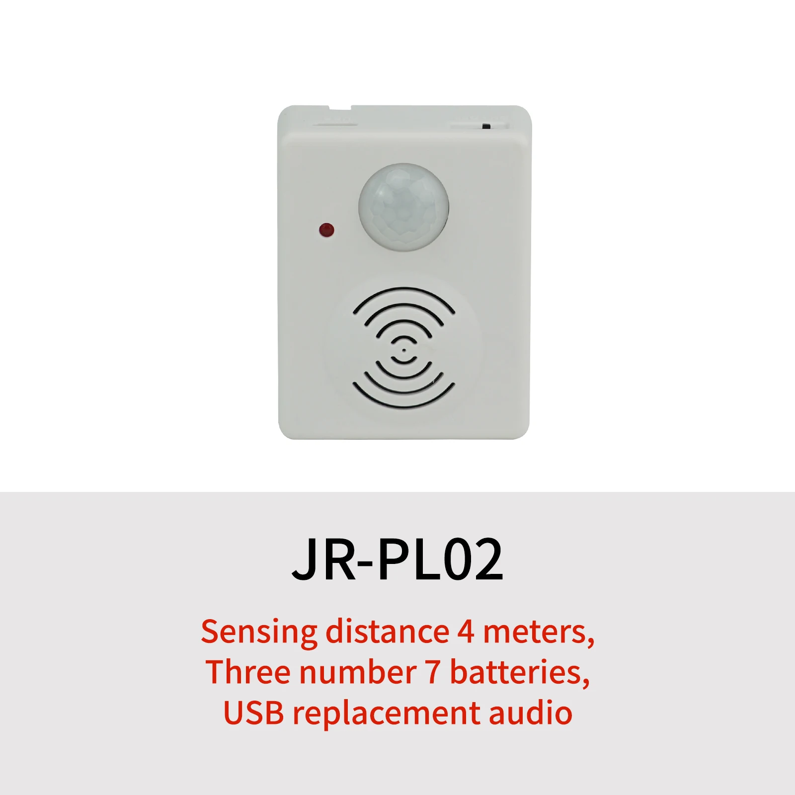 Detector de sensor de movimento pir sem fio, alarme antirroubo, alto-falante de voz ativado para campainha de boas-vindas e garagem de entrada