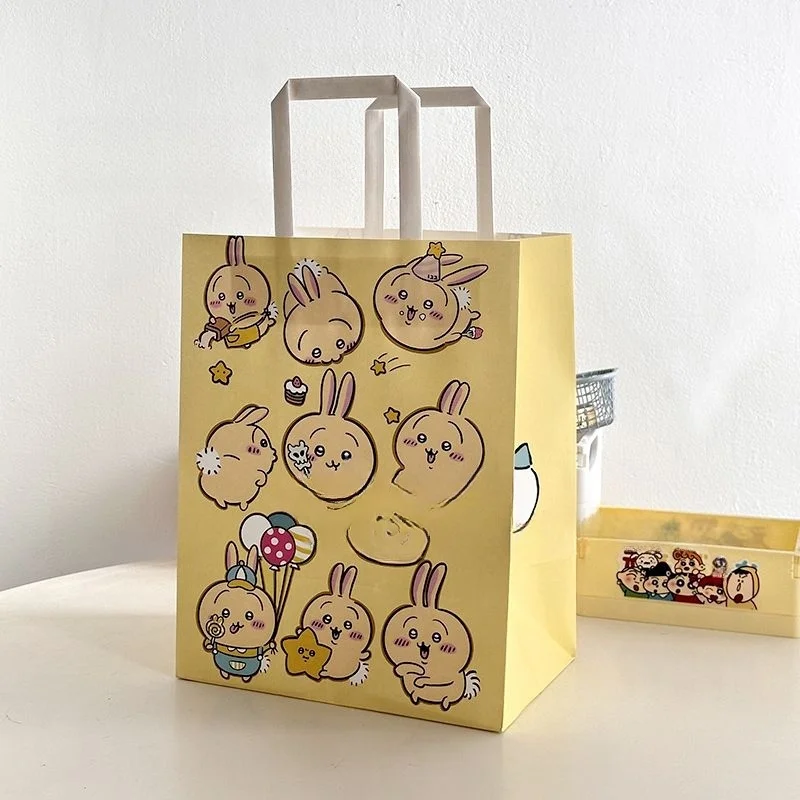 MINISO تشيكاوا حقيبة يد لطيفة kawaii usagi Momonga كيس هدايا رشاقته duricrust كيس ورقي حقيبة التعبئة والتغليف أطفال المدارس المحمولة