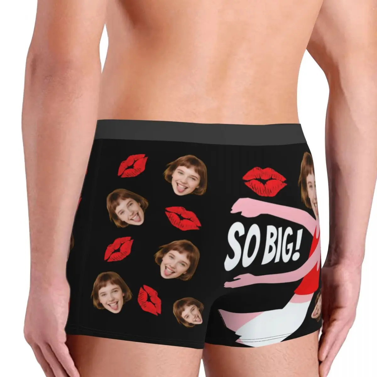 Valentine's Day Personalized Face Photo Custom Underwear Boxer Briefs Soft Shorts Panties Underpants For Husband Boyfriend Gift image 4