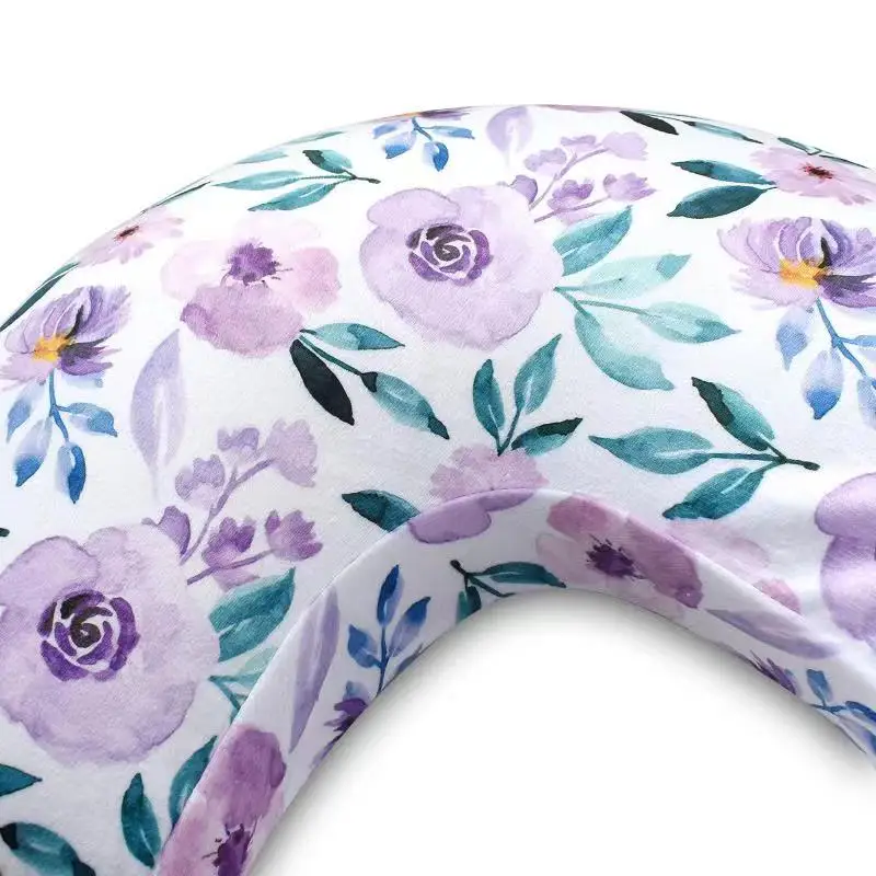 Baby Nursing Pillow Cover Printing Design Minky Breastfeeding Pillow Slipcover Ultra Soft Snug Fits On Newborn Nursing Pillow