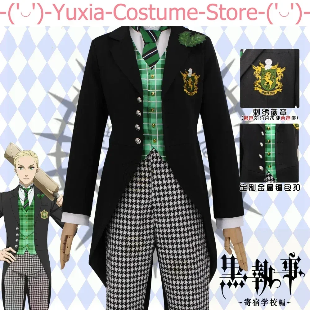 Black Butler Cos Haman Gurinhiru Tuxedo Cosplay Costume Cos Game Anime Party Uniform Hallowen Play Role Clothes Clothing