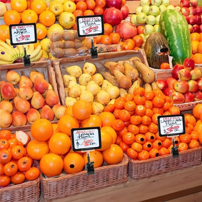 M11K-Advertising Clip Fruit Price Tags Supermarket Advertising Clip Double Sided Promotional Sign