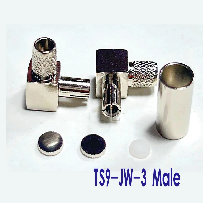 10/50/100pcs TS9 CRC9 Male Connector Coaxial RF De Ángulo Recto TS9/CRC9 Macho Para Conector De Cable RG58 RG142 RG316 RG174,