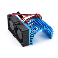 Motor Dual Cooling Fans Heatsink 540 550 3650 3660 3670 Radiator 36mm 5V-7.4V For 1/10 1/8 RC Car Ship Part Aluminum Alloy