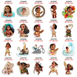 Disney Character Baby Moana Planar Resin Flatback Cabochon Printed for DIY Bows Keychain Craft Supplies Handmade Material