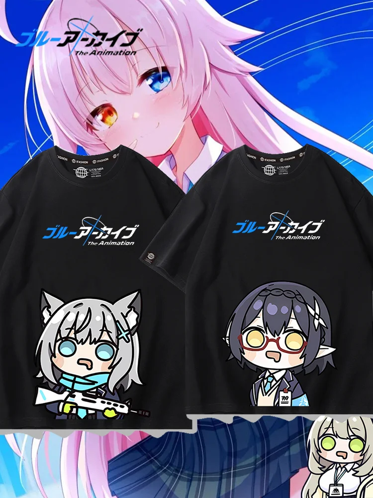 Takanashi Hoshino Anime Tees Game Blue Archive Role Playing 3D Print Kawaii T-Shirts Summer Men Women Harajuku Short Sleeve Tops