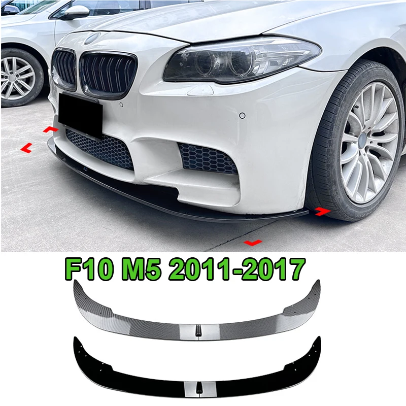 

Gloss Black Front Bumper Lip Body Kit Spoiler Splitter ABS Canard Lip Splitter Deflector For BMW 5 Series F10 F11 M5 2011-2017